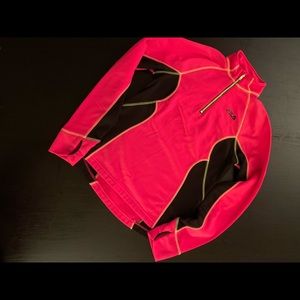 Athletic fleece lined jacket.
